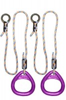 Детские гимнастические кольца треугольные для ДСК фиолетовые КГ02В - магазин СпортДоставка. Спортивные товары интернет магазин в Реутове 