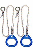 Детские гимнастические кольца треугольные  для ДСК синие  КГ02В - магазин СпортДоставка. Спортивные товары интернет магазин в Реутове 