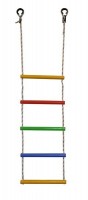 Детская веревочная лестница для ДСК 5 перекладин цвет радуга ЛВ5-3В - магазин СпортДоставка. Спортивные товары интернет магазин в Реутове 